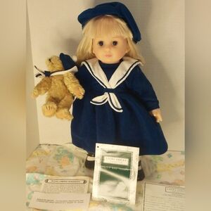 Laura Ashley 18" Vinyl And Cloth 1994 Sally and Teddy Doll In Original Box